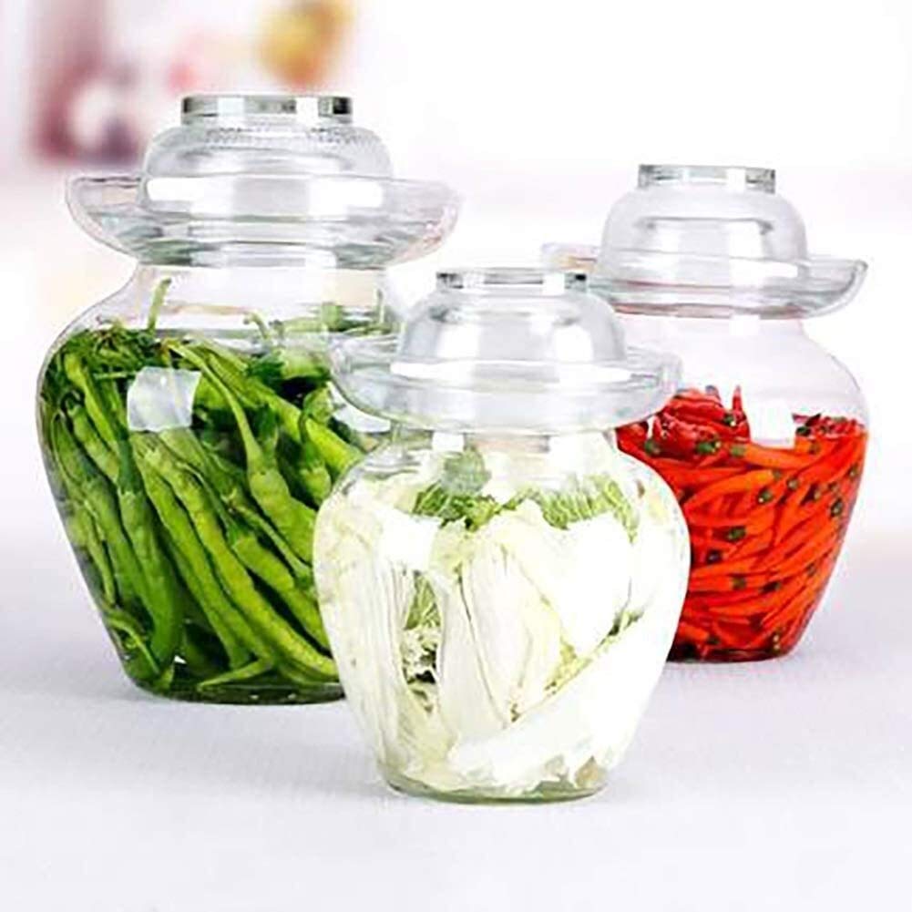 Contenitori Alimenti Ermetici Barattoli Di Stoccaggio Contenitori Barattoli Di Vetro Trasparente A Tenuta D'aria For Dispensa, Barattolo Di Fermentazione In Vetro, Contenitore For Barattolo Da Ammollo