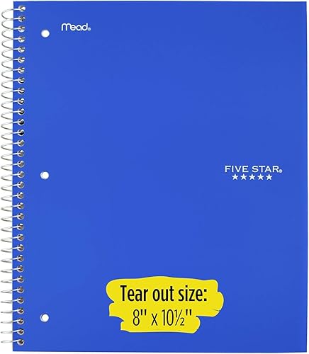 Miniatura 6 de Five Star Wirebound Notebook 1 sujeto 100 unidades regla ancha azul real 72023