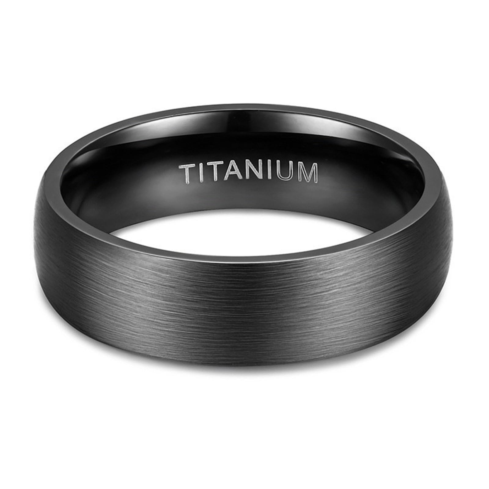 Pierścionek dla kobiet mężczyzn tytanowy pierścionek na obrączkę dla kobiet mężczyzn para prosty design szczotkowany szeroki 4 mm / 6 mm / 8 mm