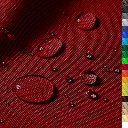 1buy3 Tessuto impermeabile in poliestere "Premium" con colonna d'acqua di 8.450 mm per tende, teloni & Co – Dimensioni 400 x 160 cm – Resistente e facile da pulire (colore 10/rosso scuro)