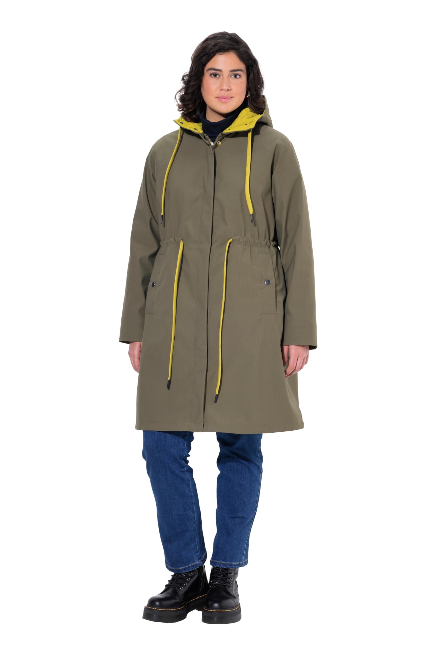 Ulla Popken Damen große Größen Übergrößen Plus Size HYPRAR 3-in1-Funktionsparka, wasserdicht, Kapuze 840786