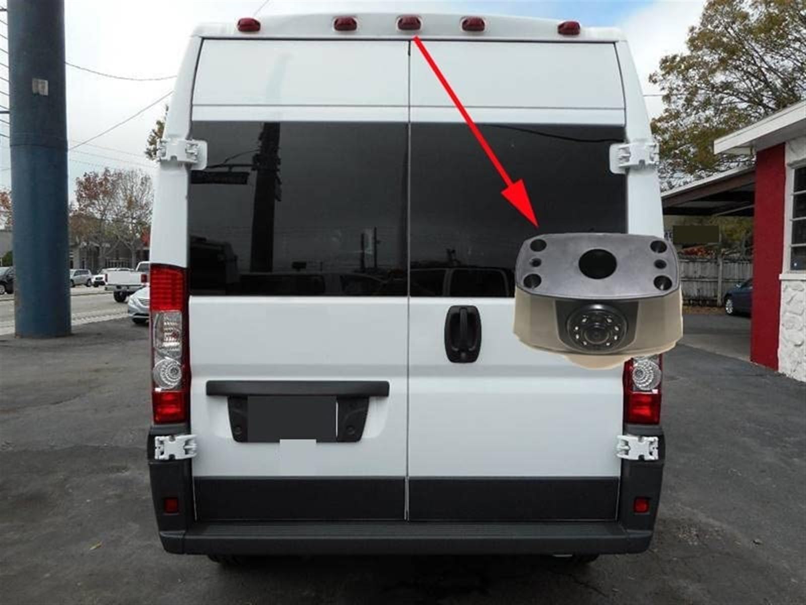 Kamera cofania samochodu z funkcją cofania i światłami hamowania, do modeli DODGE, RAM ProMaster 2010-2019 Kamera cofania i parkowania z noktowizorem Kamera z światłami hamowania Kamera cofani