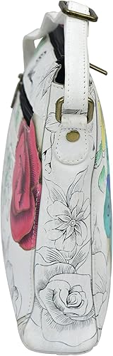 Miniatura 5 de Anna by Anuschka Bandolera mediana de piel auténtica pintada a mano para mujer