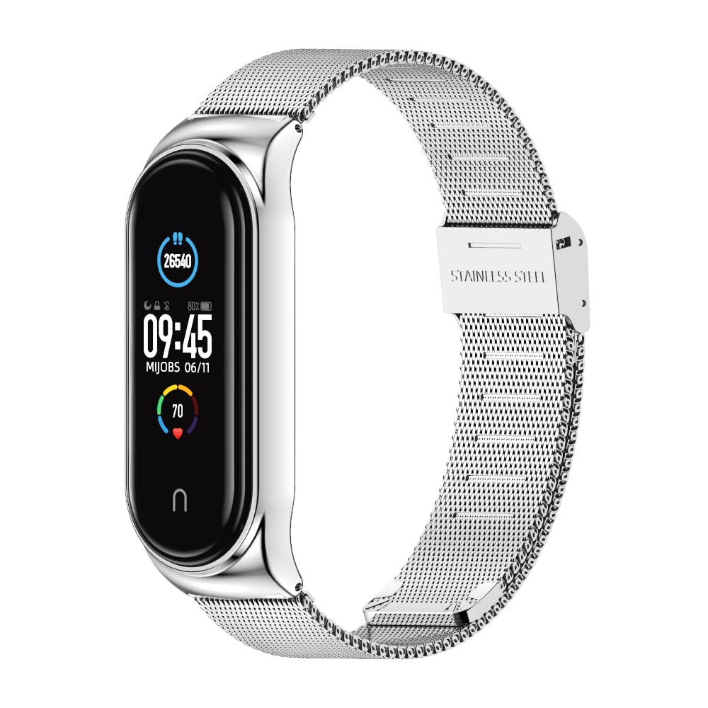 MIJOBS Correa para Xiaomi Mi Band 6 Mi Band 5 Correa de reemplazo transpirable para Banda 4 / Mi Band 3 Smart Band Correa de reloj Pulsera para mujeres Hombres