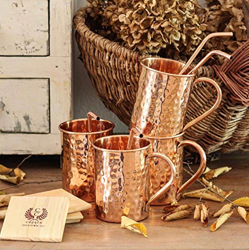Copper Cure 43178-127023 Gift Set Pure Copper Hammered Mugs thumb #6