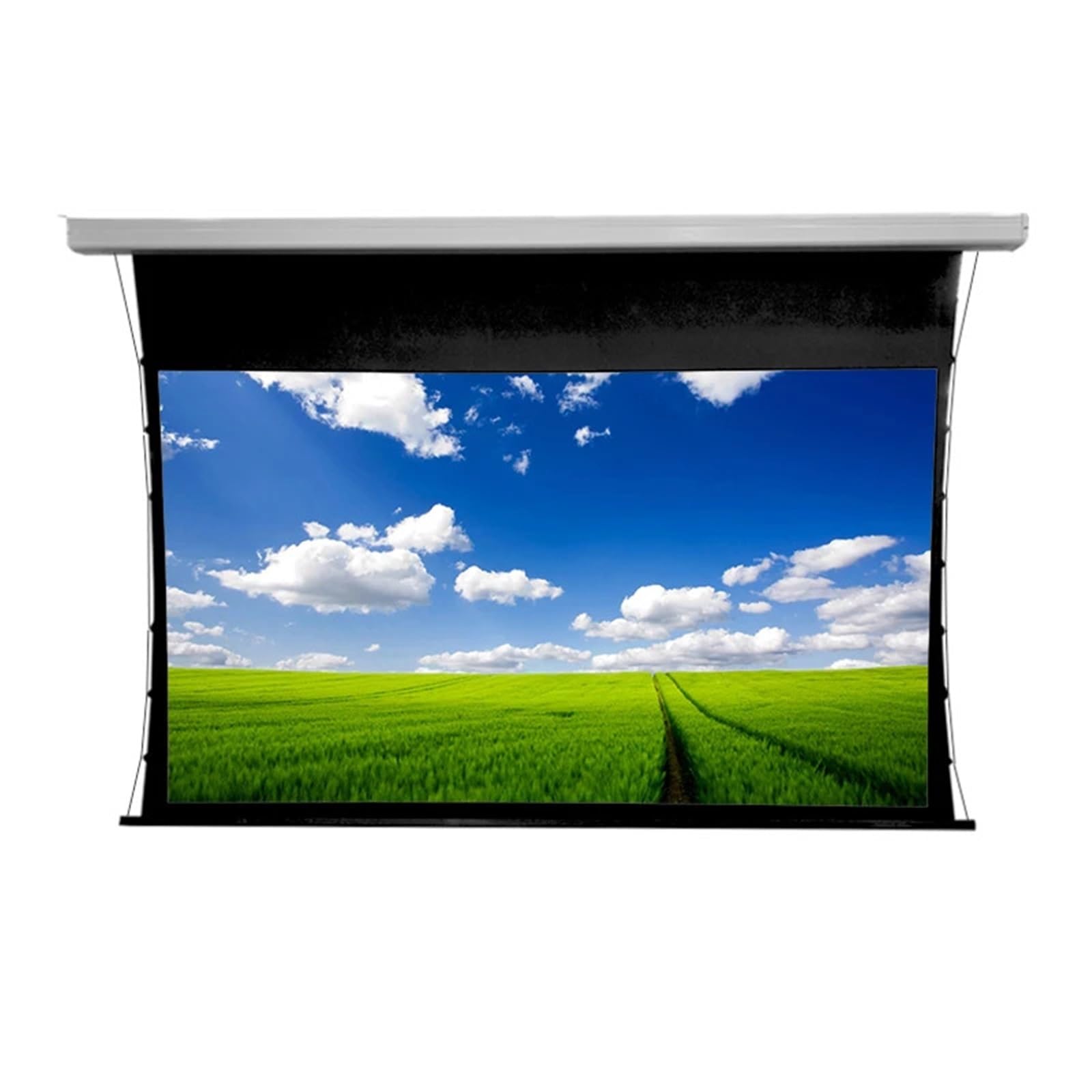 Pantalla de proyección eléctrica de 60 a 100 pulgadas, cortina motorizada para proyector Ust de largo alcance HD 4K 3D, 60 pulgadas