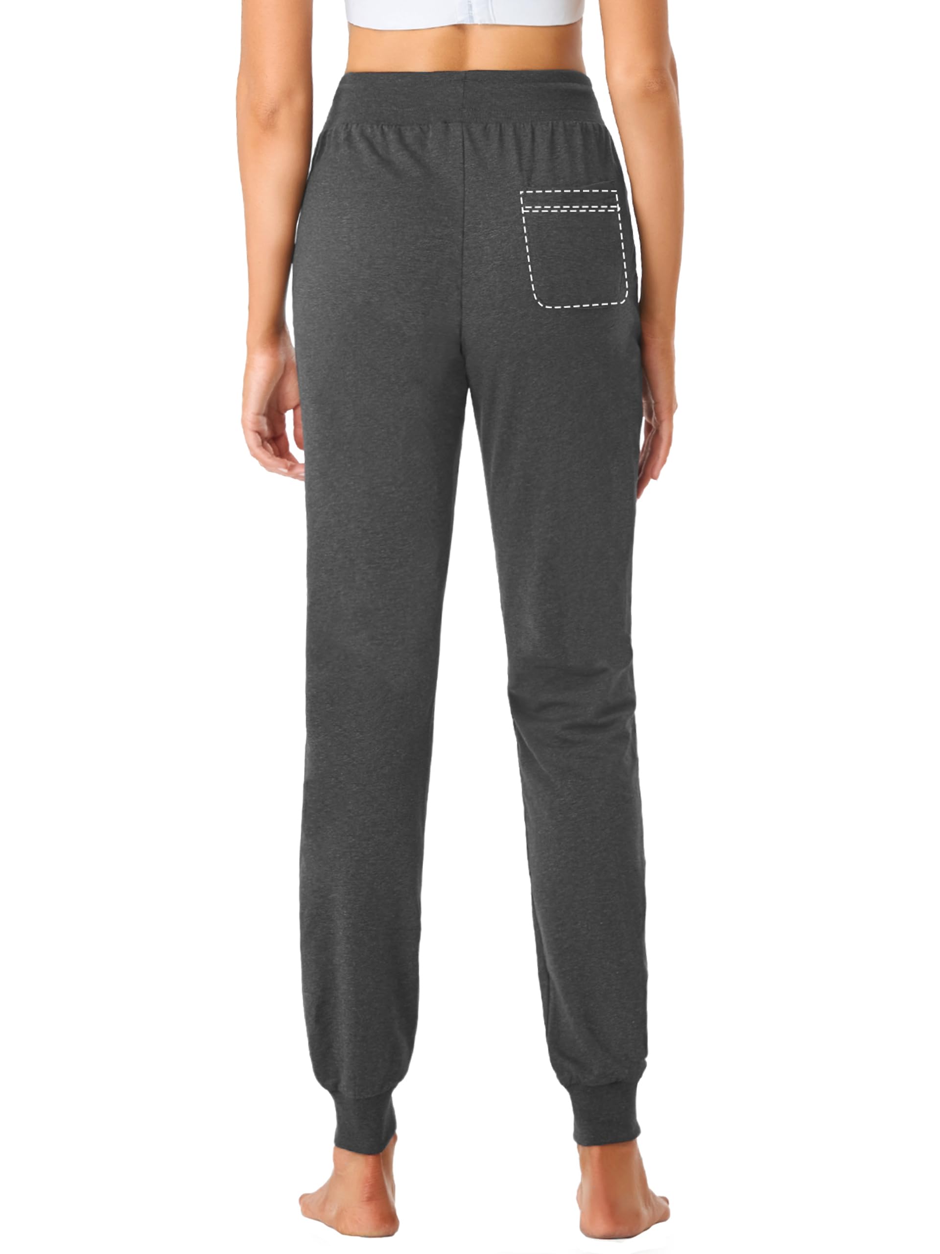 SEVEGO Pantalones de chándal para Mujer Pantalones Deportivos de algodón Cintura Alta Pantalones de Entrenamiento Holgados Largos con Bolsillos