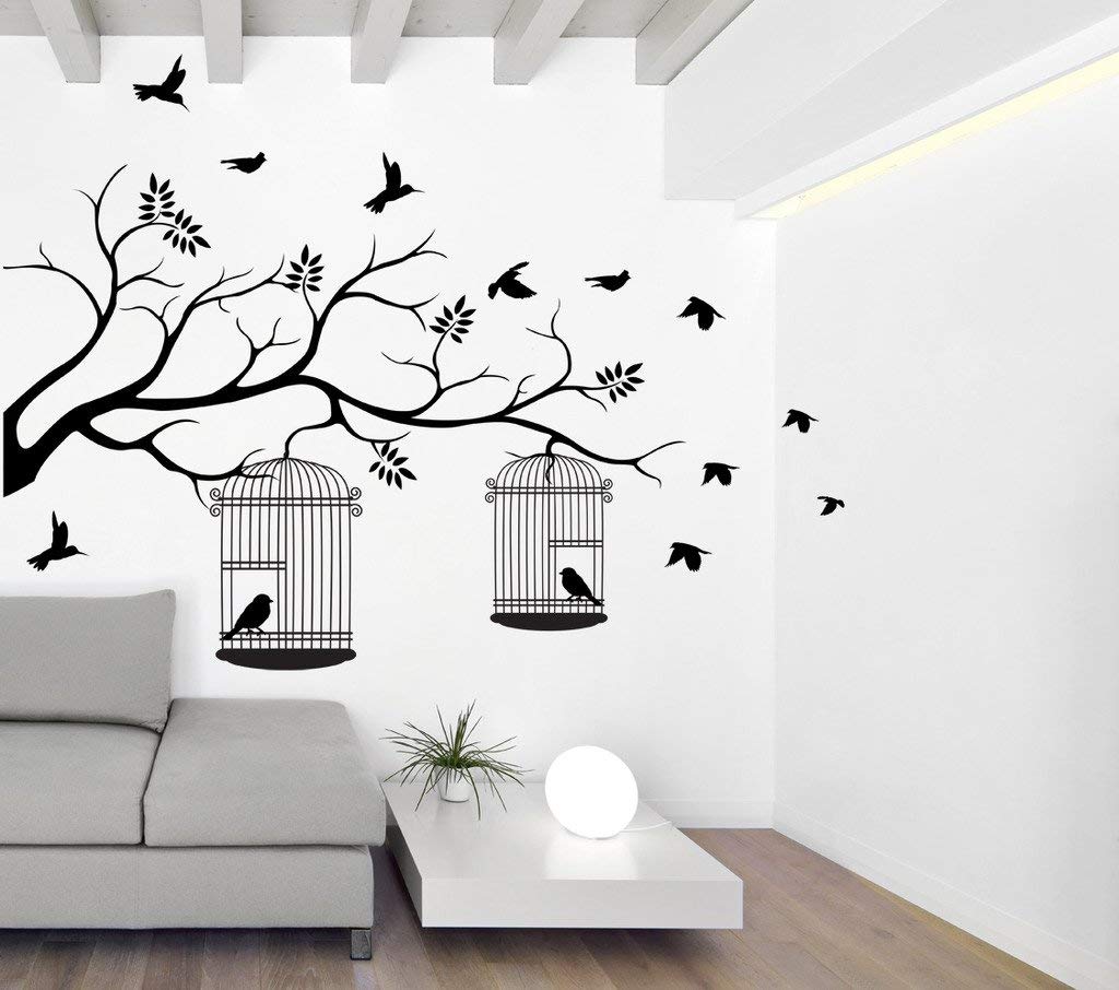 SP Decals Vinyl Tree with Birds and Cages Wall Sticker (B0D961R8NZ) Amazon Price History, Amazon Price Tracker