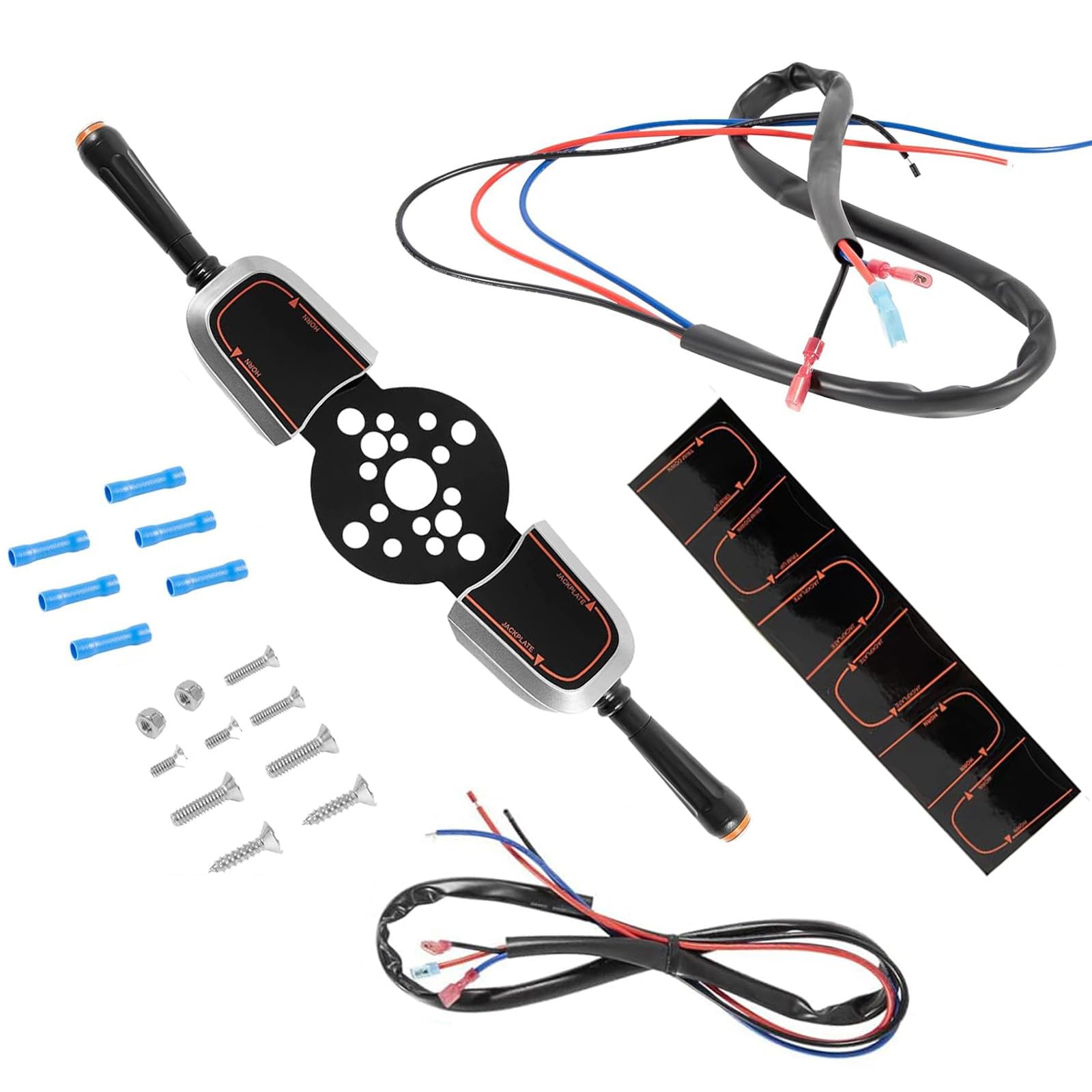 YMT Jack Plate Switch PT2000-1P Bezel Control Switch Fit for Seastar Hydraulic, Cable and Tilt Steering, Blinker Trim Control System Dual Function,