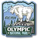 Olympic National Park Magnet by Classic Magnets, 2.6' x 2.8', Collectible 3D Rubber Vintage-Style Souvenirs and Gifts Made in The USA