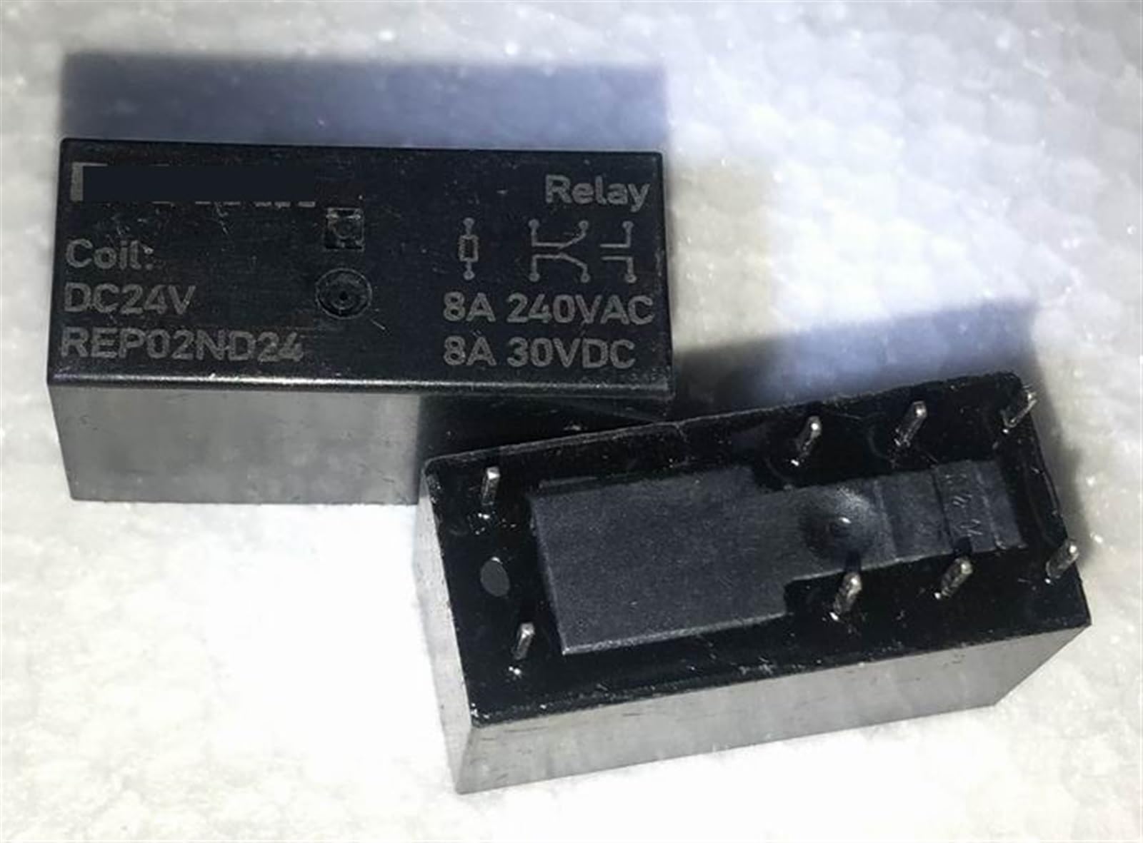 Relais 8 broches REP02ND24 115F-2C-24V-8A 1 pièce pour circuit imprimé - 2