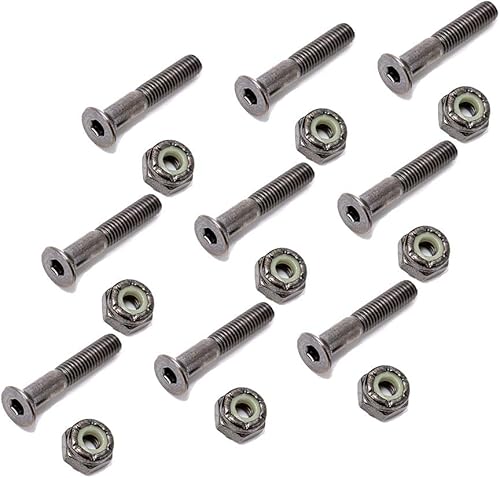 Miniatura 2 de ELOS Kit de hardware para monopatín - Accesorios de montaje para camiones, rodamientos de patineta 608, bujes de monopatín, pivote, tuercas de