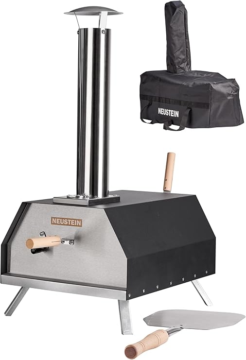 Four à pizza d&rsquo;extérieur NEUSTEIN XQ3000 – pierre, pelle, poêle à bois, housse de protection