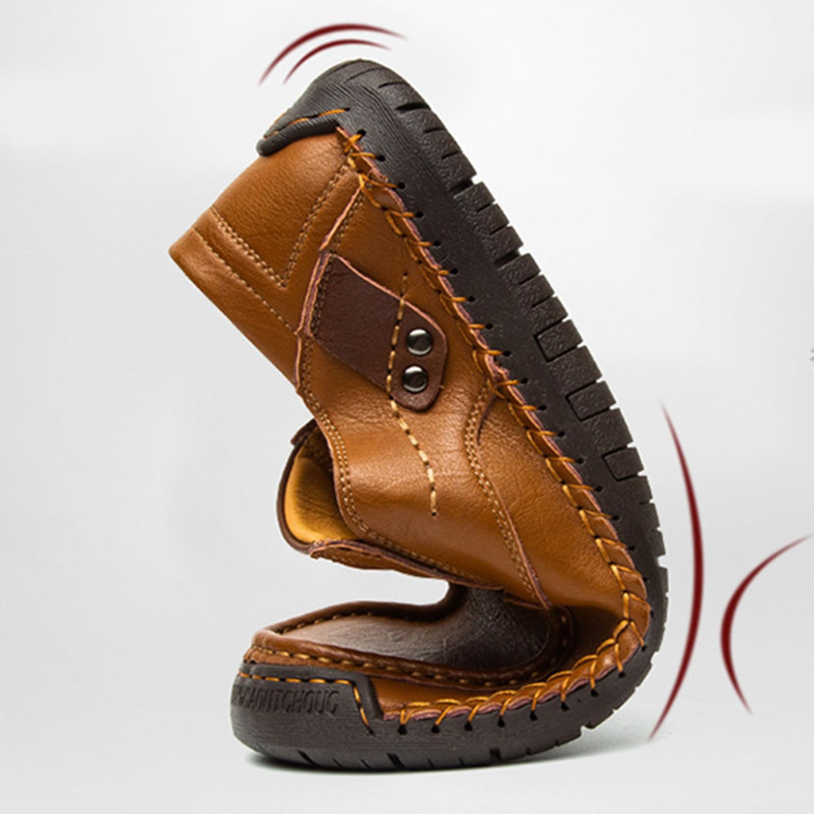 Bayerische Schuhe - Paar Stil Handgemachte Herren Outdoor Freizeitschuhe EIN Fuß Flache Lederschuhe Frühling Low Top Plus Große GrößeLeFu Rindsleder