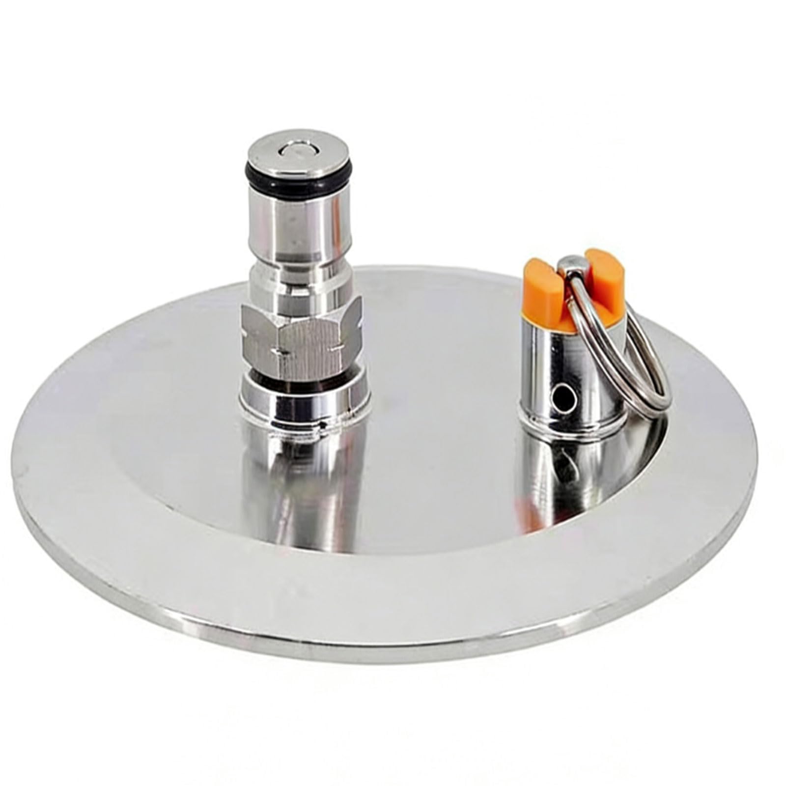 Buxuaaaa Triples Clamps End Cap with Ball Post Homebrewing Conical Fermenter Accessories Fermentation Accessory Practical Triples Clamps Brewing Equipment End Cap with Post Homebrewing Fermenter