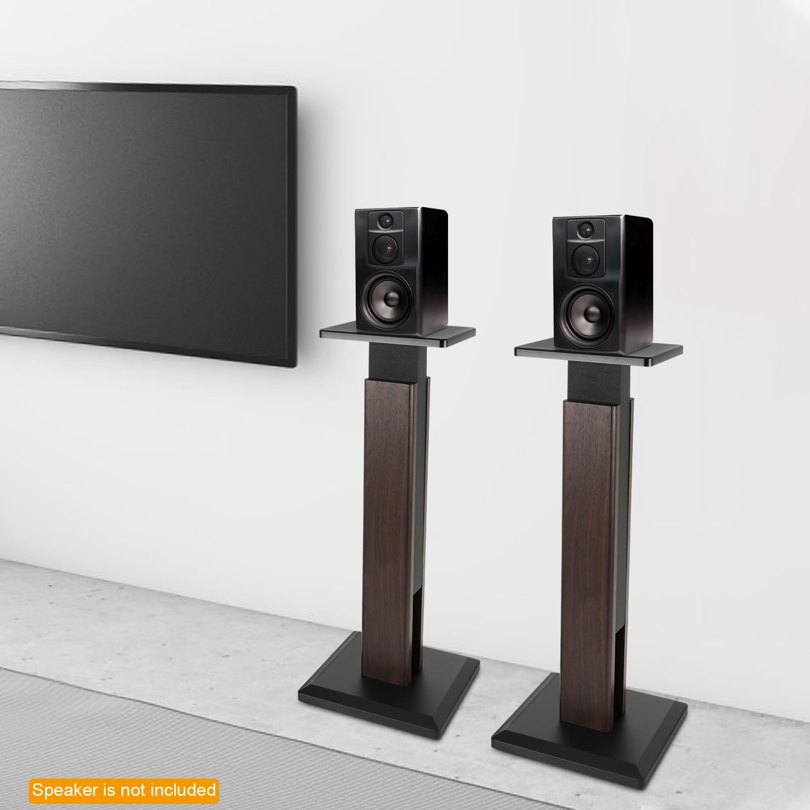 Robusto supporto universale per libreria, coppia di supporti per altoparlanti regolabili in altezza, max. 85 cm, capacità di carico 30 kg, per bar, camere private, home theater