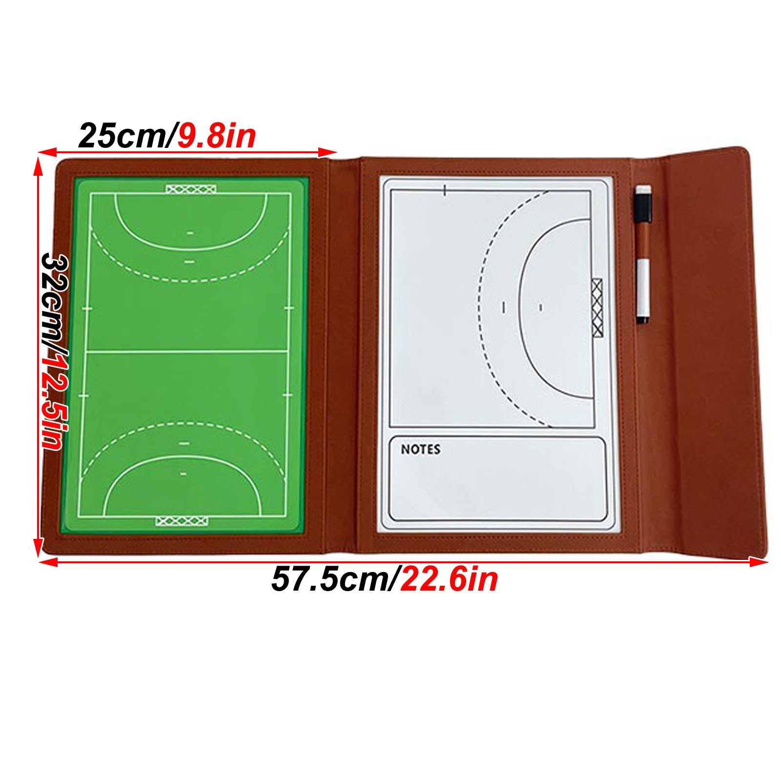 Pizarra Magnetica Balonmano, Pizarra Táctica Tablero de Entrenamiento Entrenador, con Rotulador, Disponible a Doble Cara, para Entrenamiento
