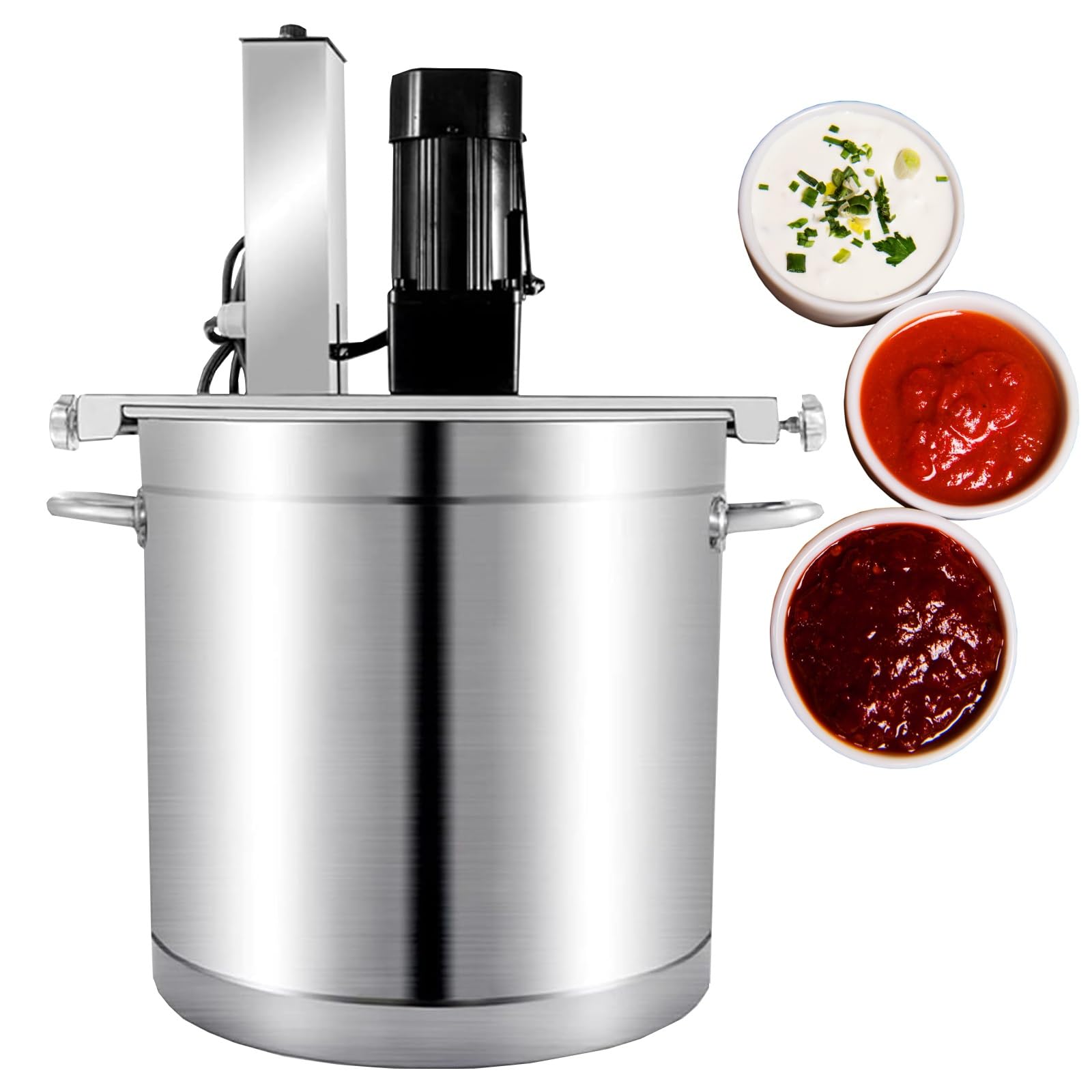 Miscelatore automatico per alimenti, 20 L/25 L/40 L/60 L/85 L, macchina da cucina automatica, per condimenti commerciali con fondo per zuppe e salse (40 l)