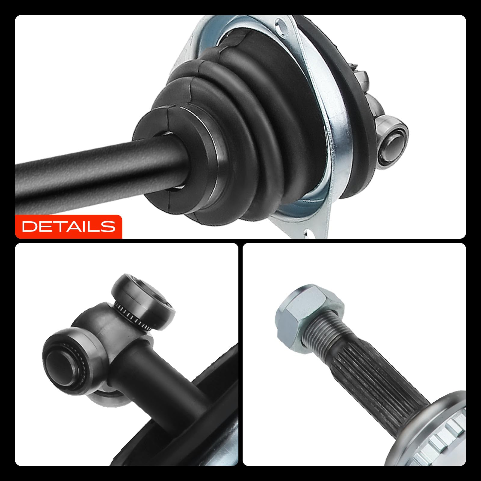 Frankberg Eje motriz Eje de transmisión Caja de cambios manual Eje delantero Izquierda con ABS-Ring Compatible con Clio II BB CB Kangoo KC0/1 Replace# 7700115011