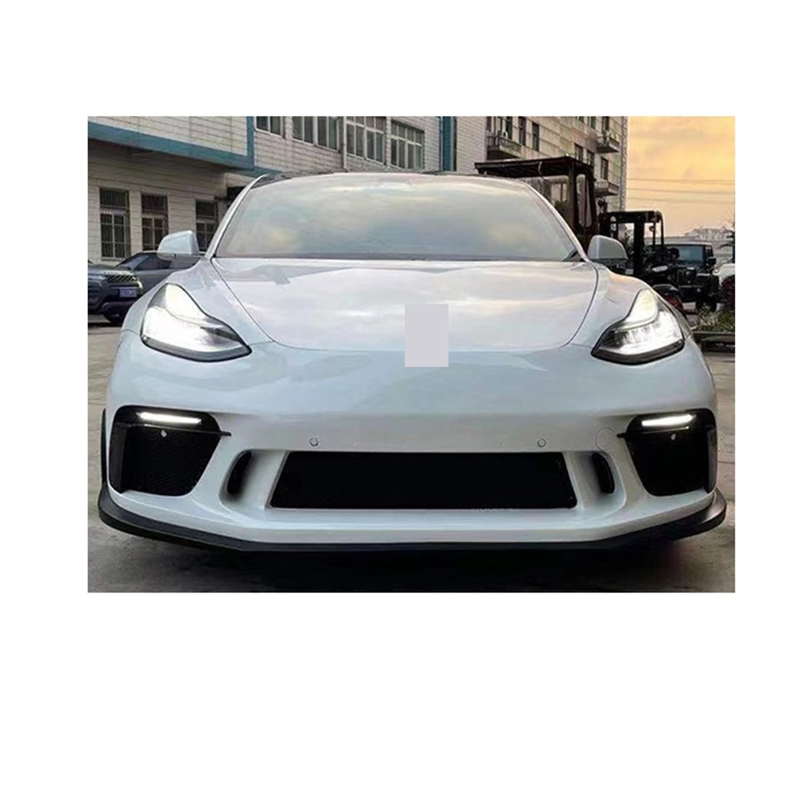 Amazon | GT3 フロントバンパー互換テスラモデル 3 改造ビッグ周囲バー