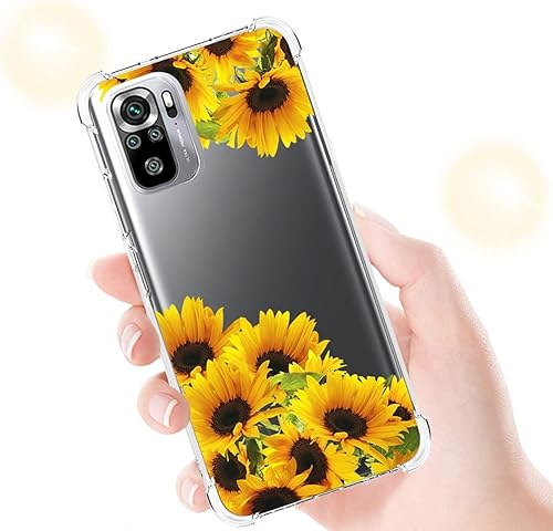 Miniatura 6 de Tothedu Funda de teléfono para Redmi Note 10 4GRedmi Note 10S M2101K7BG para niñas funda protectora de TPU suave para Xiaomi Redmi Note 10S Sunflower