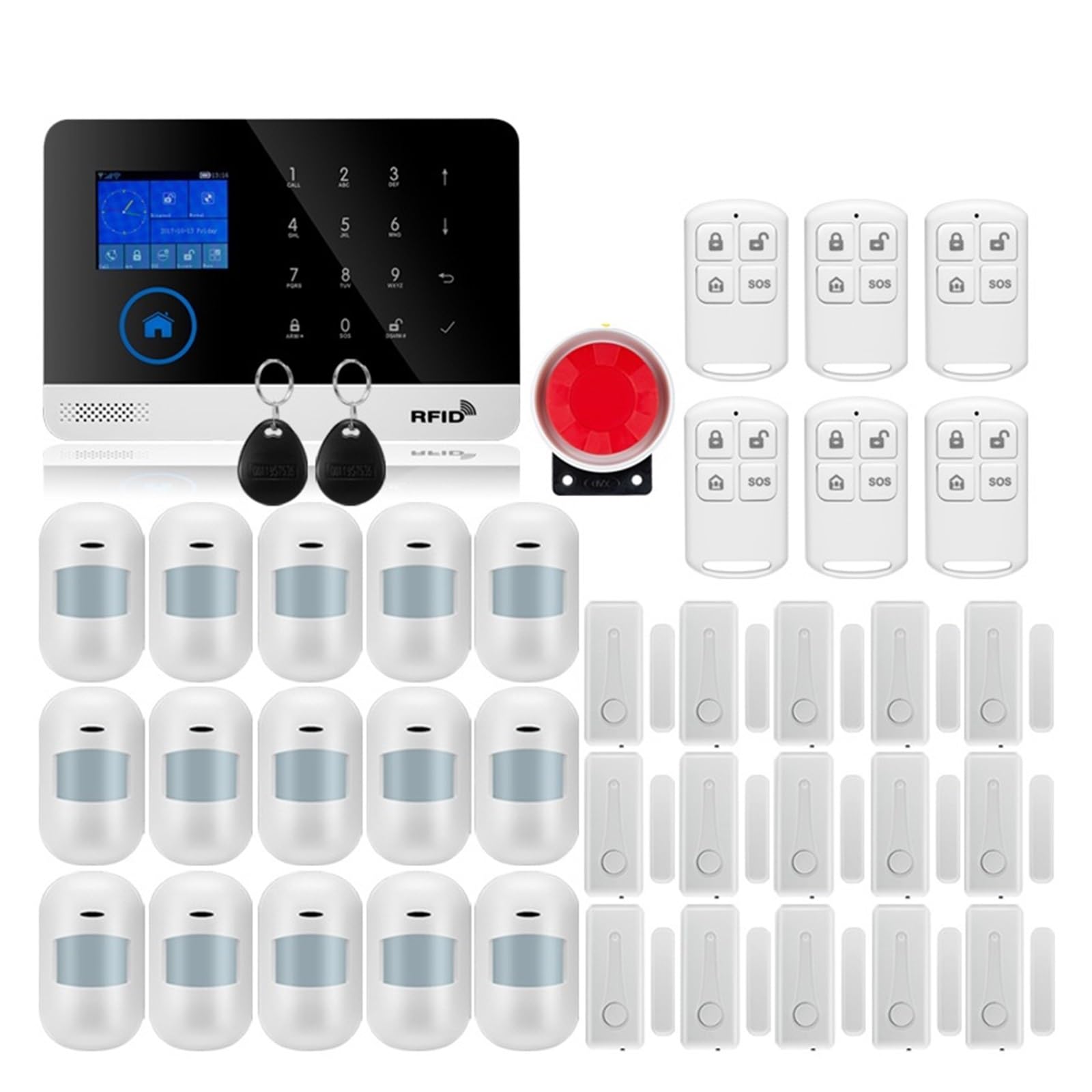 Sistema de Alarma para Casa, De Alarma De Seguridad For El Hogar GSM For APP Con Detector De Sensor De Movimiento Compatible,para el hogar