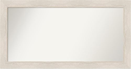 Amanti Art Espejo personalizado, espejo de baño de madera dura, espejo de pared o espejo de tocador de baño sobre el fregadero (26 x 49 pulgadas),