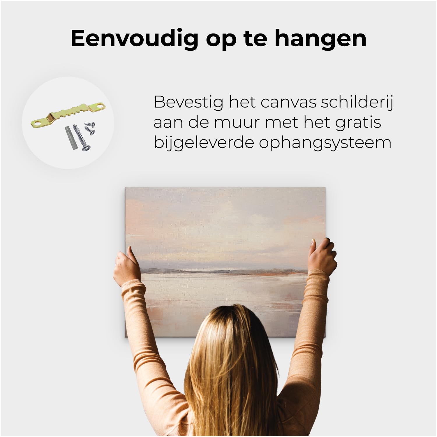 Artaza Leinwand Bilder Meer - 80x60 cm - Wanddeko Landschaftsbilder - Wandbilder Deko Wohnzimmer - Sonnenuntergang
