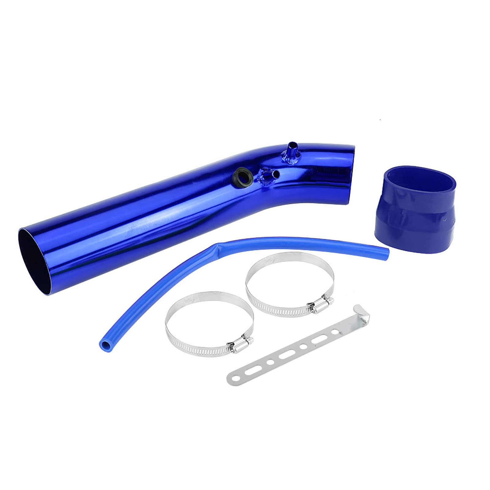 76mm Automotive Universal Aluminium Intake Pilot Filter Hose Kit (Red) Air Conditioning Inlet Inlet Tube and Protective Cover Suitable for Air Intake Hose Replacement (lvifloaeKmiMyv-02)