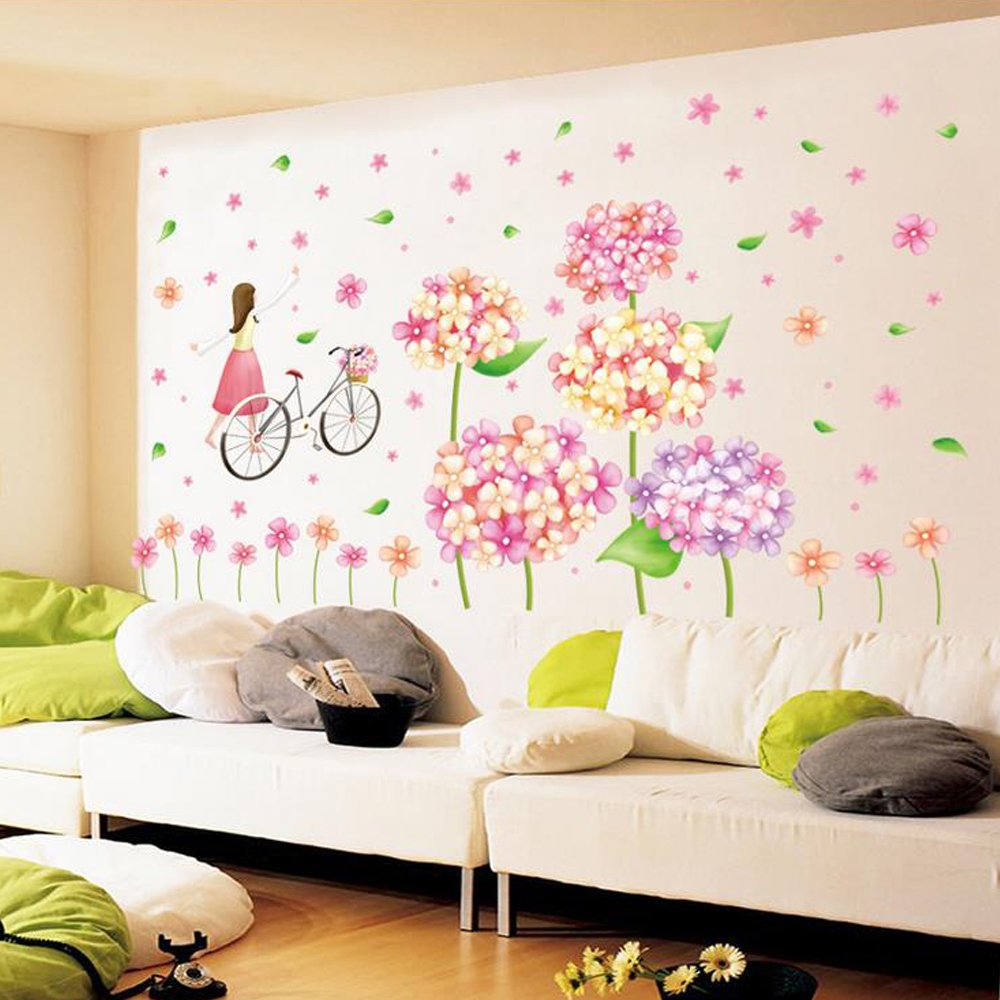 Adesivi Murali Farfalle Viola Sacinora - Decorazione Rimovibile In Vinile Per Cameretta, Soggiorno E Camera Da Letto (48x55 Cm)