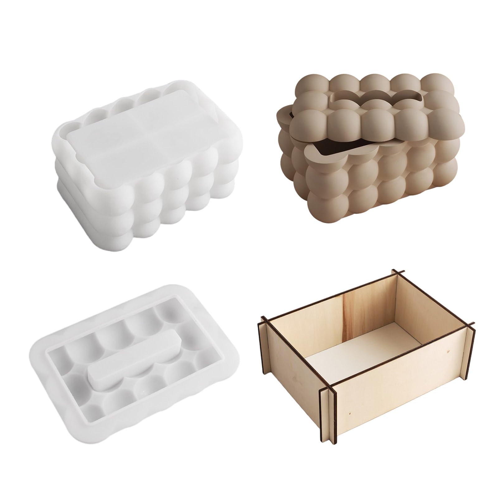 Silicone Molds for Epoxy Resin,Reusable Silicone Tissue Box Mould for Epoxy Resin Crafting and Jewelry Storage Box Designs