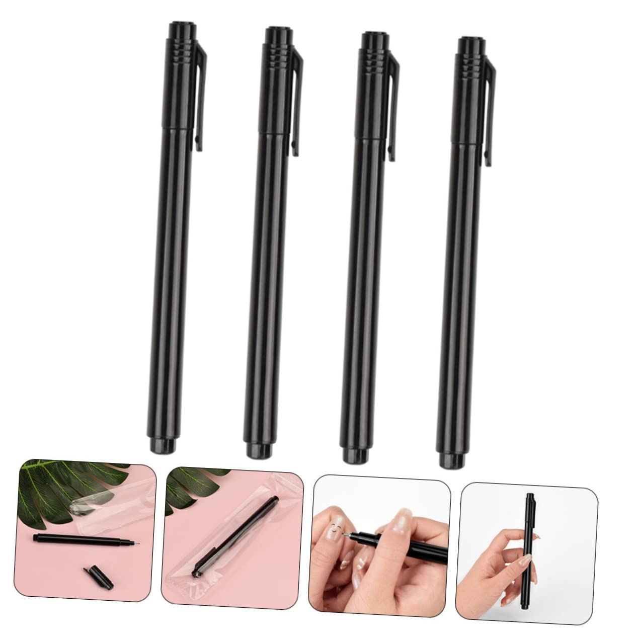 NOLITOY 12pcs Diy Manicure Art Pens Nail Art Tools Nail Painting Pens Girl Drawing Tool Kit for Home Salon Use