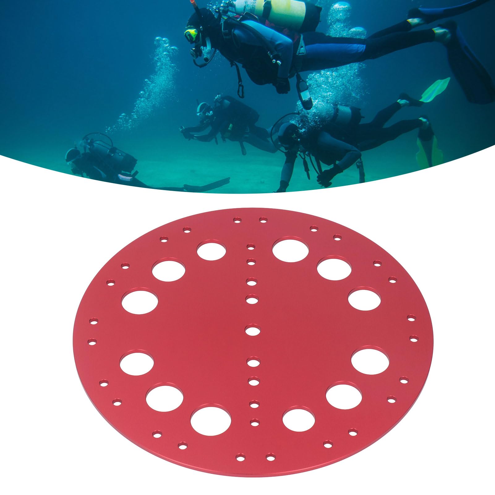 KIMISS Placa Inferior para Apnea para Aventuras en Aguas Profundas Equipo de Buceo de Aleación de Aluminio Resistente Al Agua de Mar para Mejorar la Estabilidad en Entornos Submarinos