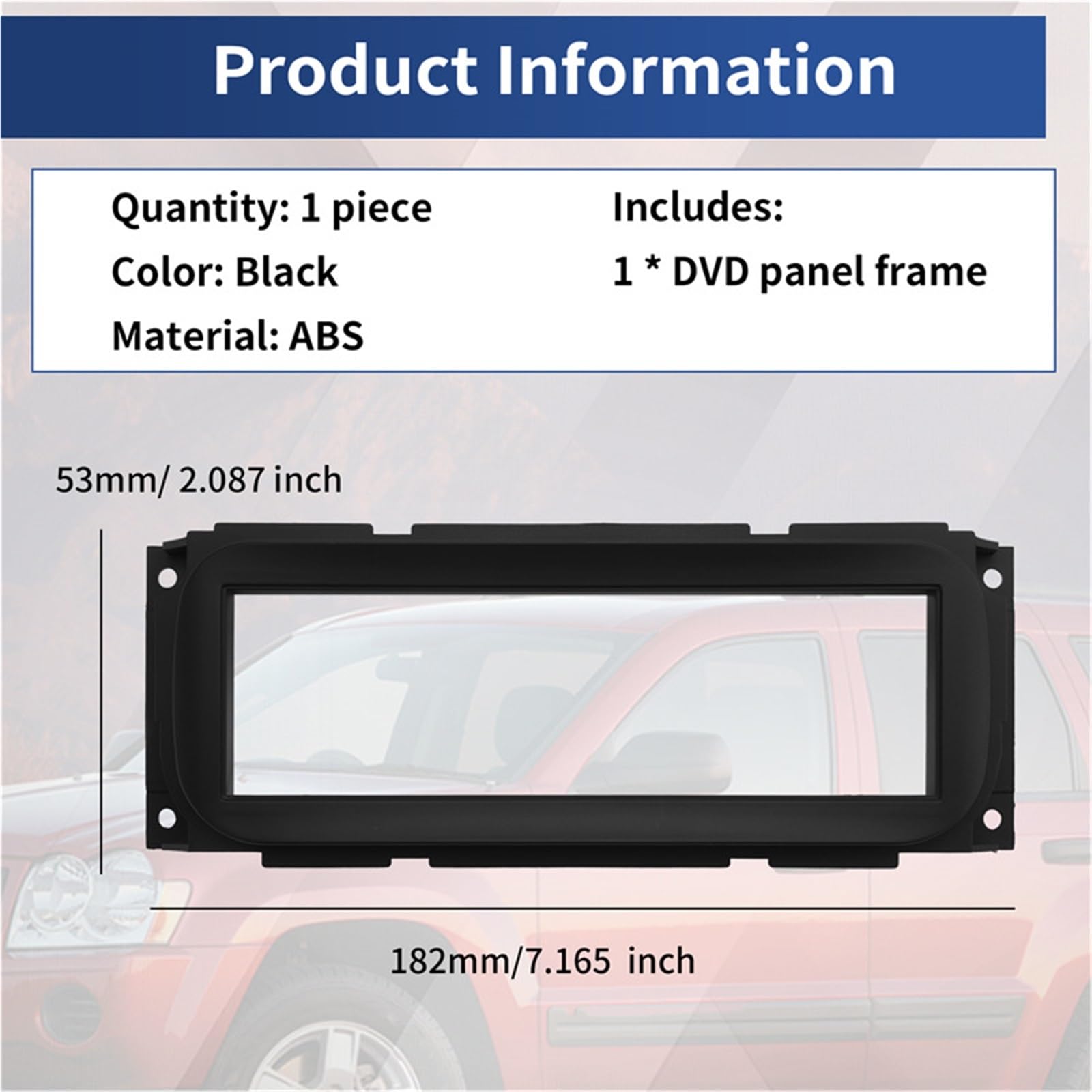 Car Stereo Panel,Fit For Jeep,for Grand Cherokee,for Radio | 2005 1Din Mount,Frame