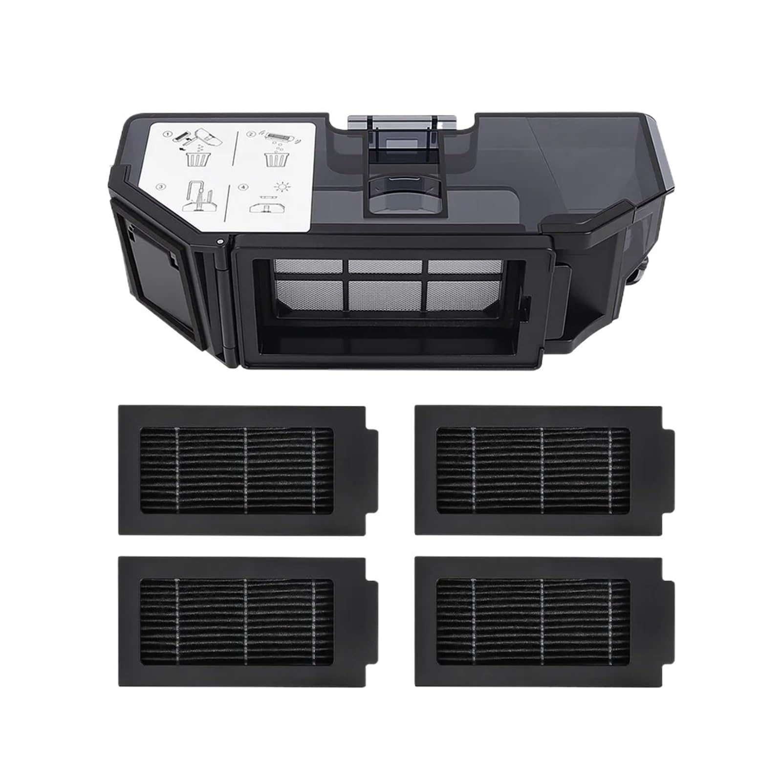 HIZON Dust Collection Bin，Compatible For Ecovacs，T50 Pro/T50 Pro Omni/T50 Omni Robot Vacuum Cleaner Part