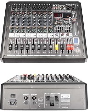 Midex MPX-1200P Power Mikser Amfi 8 Kanal 2x600W Dijital Efekt Bt EQ Usb