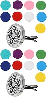 VICASKY 2 Peças Clipe De Aromaterapia Para Carro Difusor De Óleos Essenciais Difusor De Aroma Para Óleos Essenciais Óleo Essencial Difusor De Carro Difusor De Perfume Oco Mãe Metal Aço