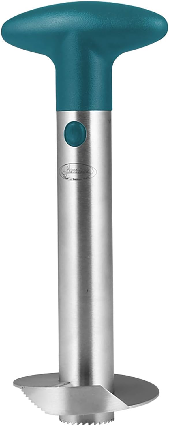 Pineapple Corer, [Upgraded, Reinforced, Thicker Blade] Newness Premium Pineapple Corer Remover, Stainless Steel Pineapple Core Remover Kitchen Tool with Sharp Blade for Diced Fruit Rings, Green