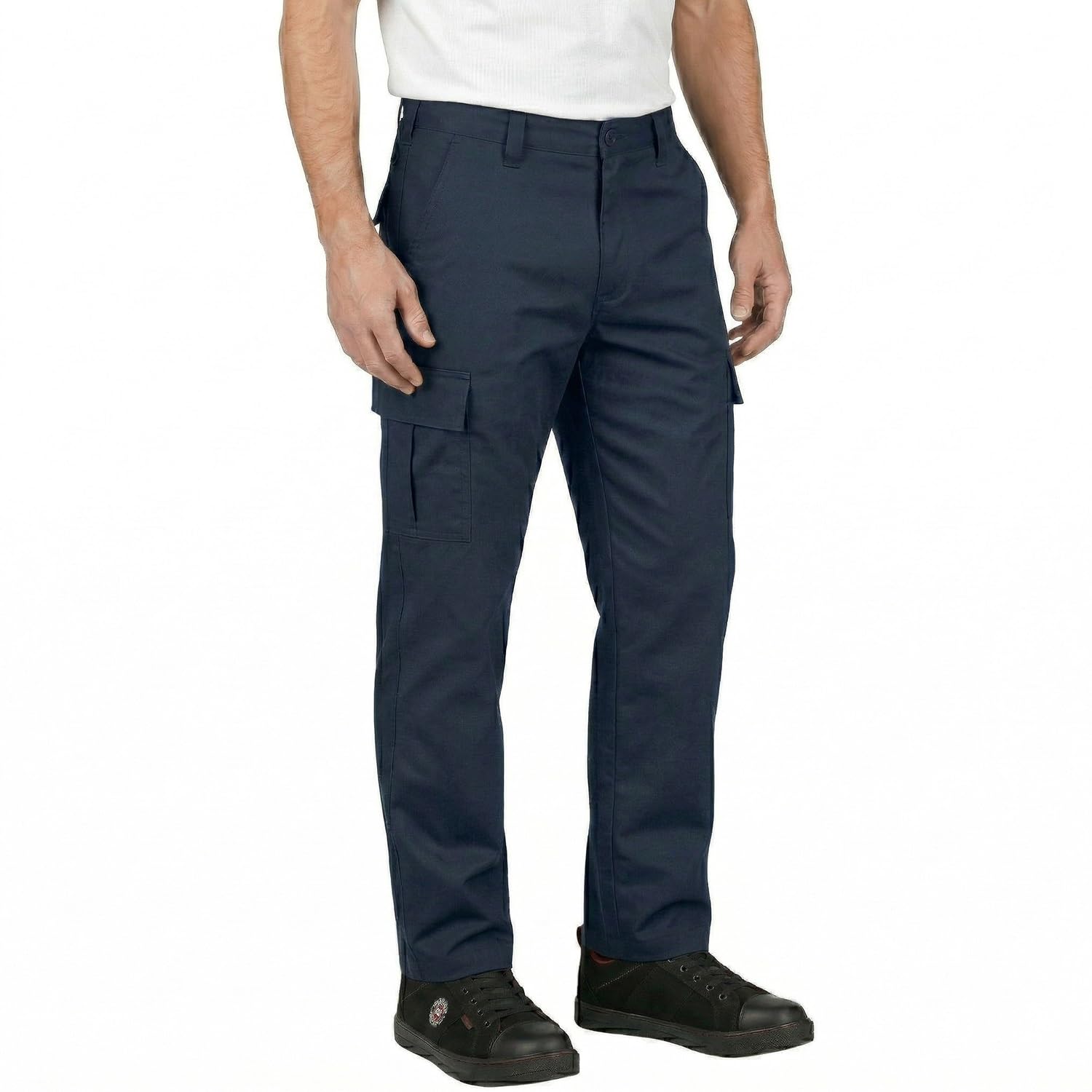 Lee Cooper Męskie klasyczne spodnie robocze cargo z wieloma kieszeniami łatwe w pielęgnacji spodnie ochronne