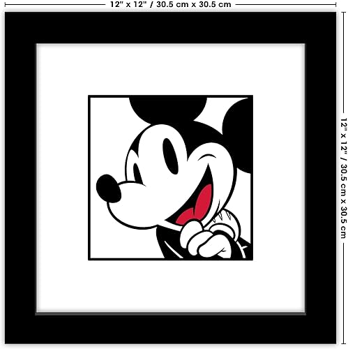 Miniatura 7 de Trends International Gallery Pops Disney Mickey Mouse  Mickey Expressions  Póster de pared sonriente de 12 x 12 pulgadas, versión enmarcada en negro