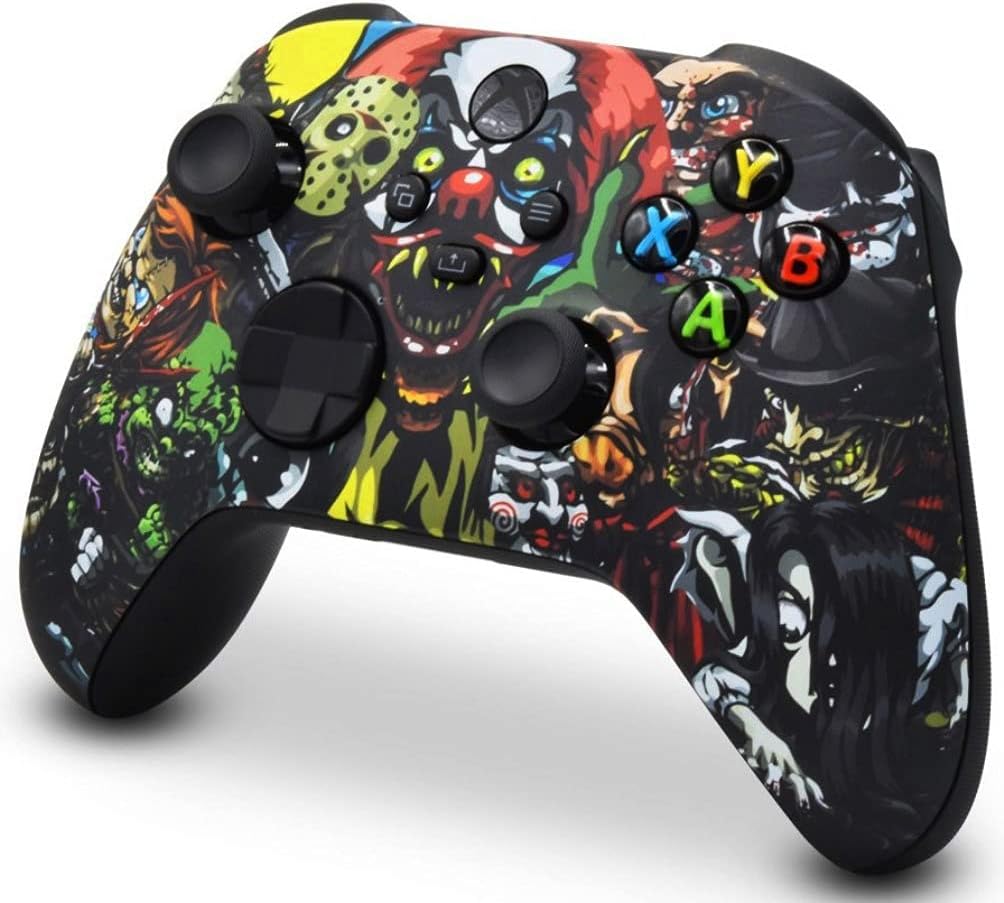Wordene Series X|S Modded Custom Rapid Fire Controller for Microsoft Xbox One, Series X|S, PC & Mobile - Works on All Shooter Games (Scary Party)