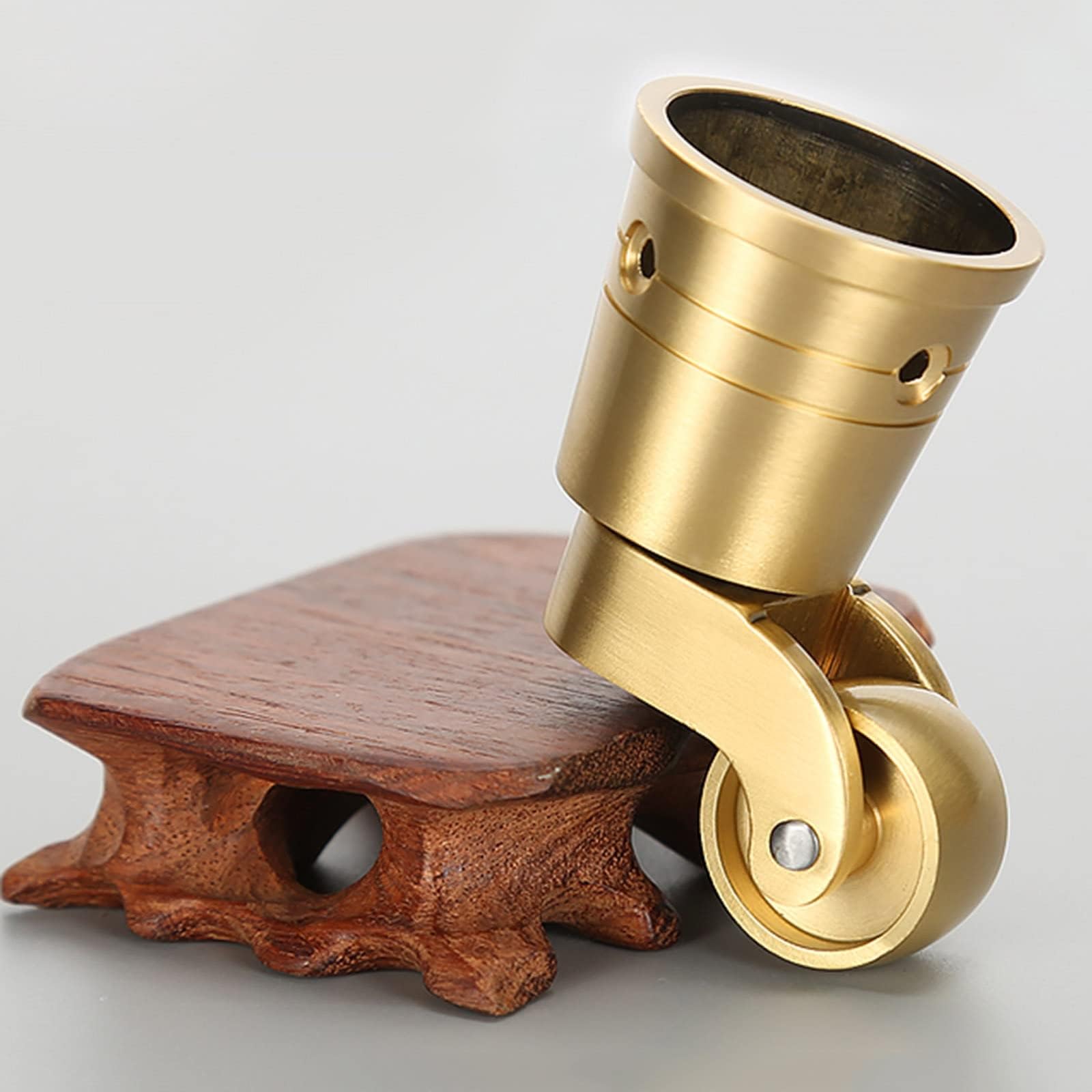 ZGUOUZANTYE Pure Copper Foot Wheel With Screws 360° Swivel Metal Casters Trolley Transport for Piano Coffee Table Sofa