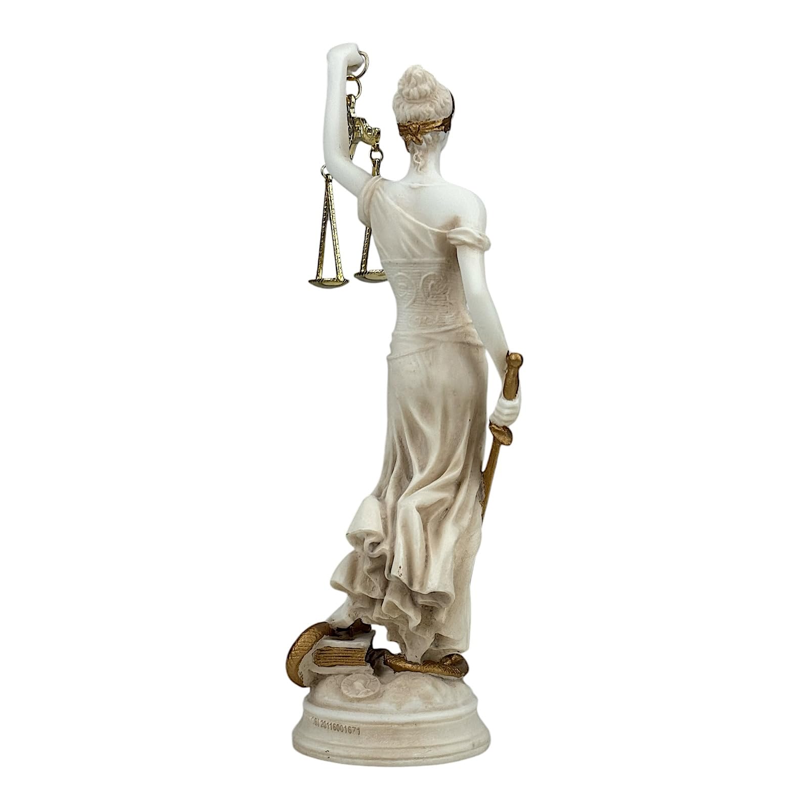 Themis - Estatua de pátina gris de la diosa griega romana de la justicia, 26 cm