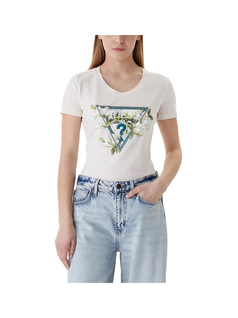GUESS Donna T-Shirt Manica Corta Cotone W6RI35J1314