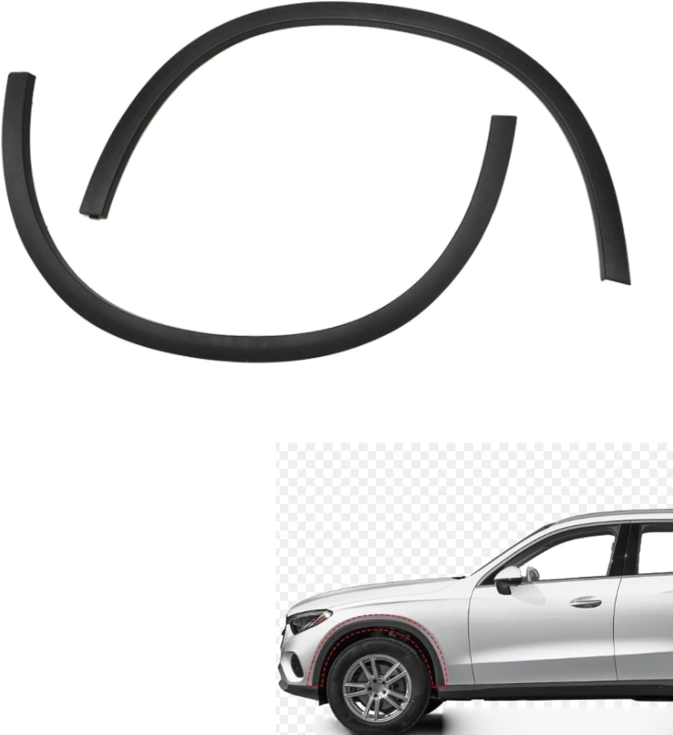 2Pcs Front Left & Right Fender Flare Side Compatible with Mercedes-Benz GLC300 2016 2017 2018 2019 2020 2021 2022 Replace# 2538850622, 2538850522