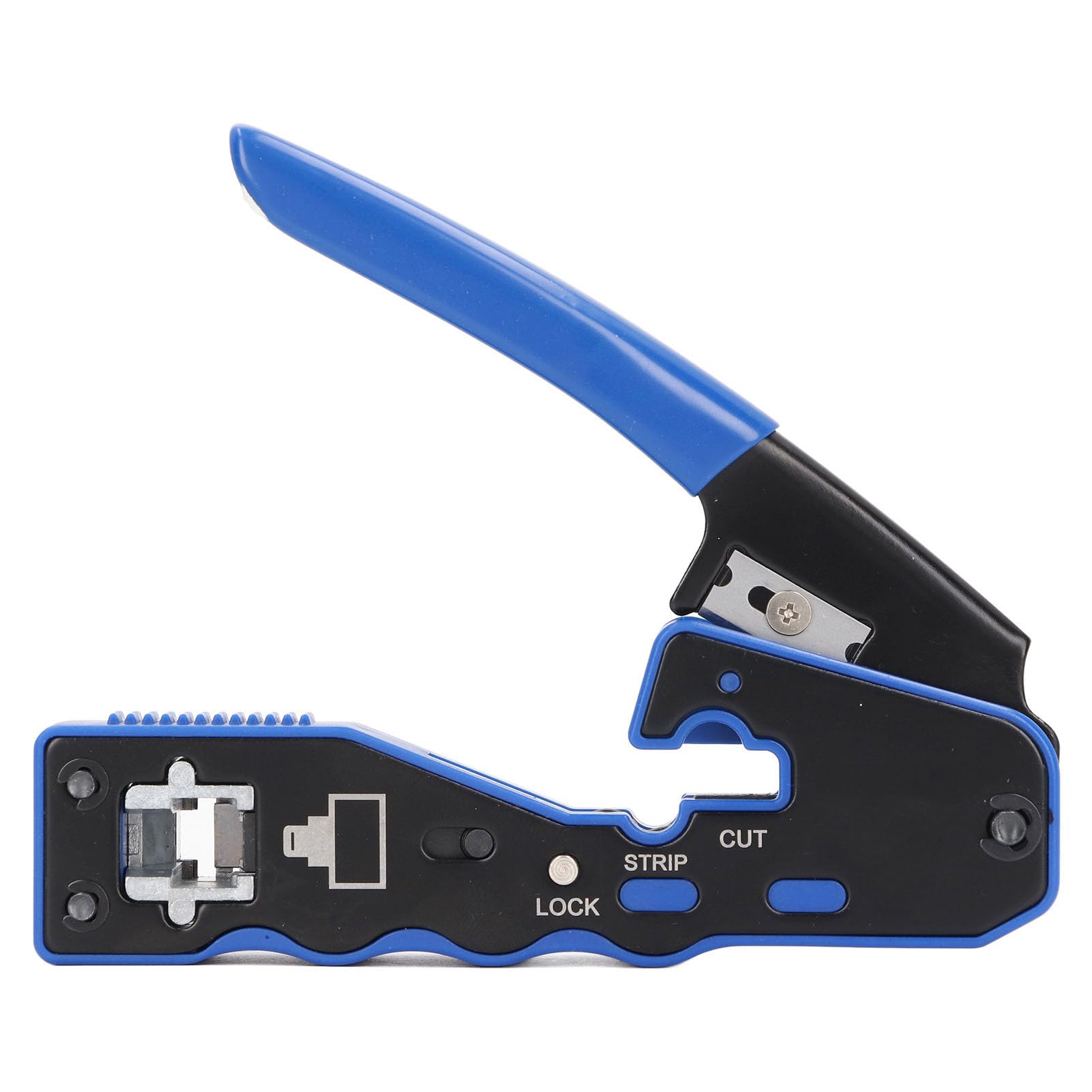 Pass Through Crimping Tool Steel Network Cable Crimper Labor Saving Use for CAT5 CAT5E CAT6 Network Cables