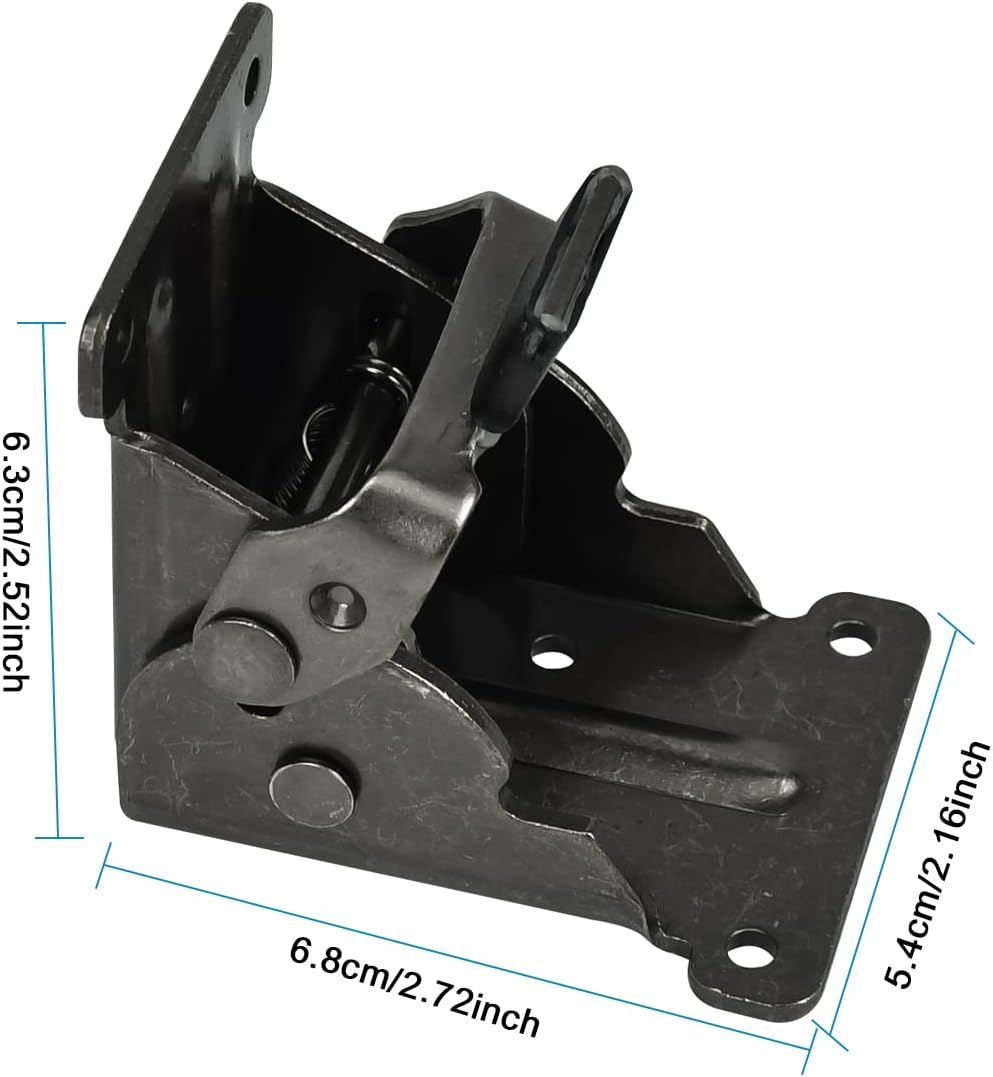 Folding Brackets, 4 PCS Lock Extension Support for Table Bed Leg, Bronze Steel Foldable Hinge Hardware with Screws