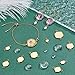 UNICRAFTALE About 84pcs 7 Sizes Gold Plated Flat Round Bezel Pendant Connector Trays Stainless Steel Cabochon Connector Links Blank Trays for Linking Charm Jewelry Making