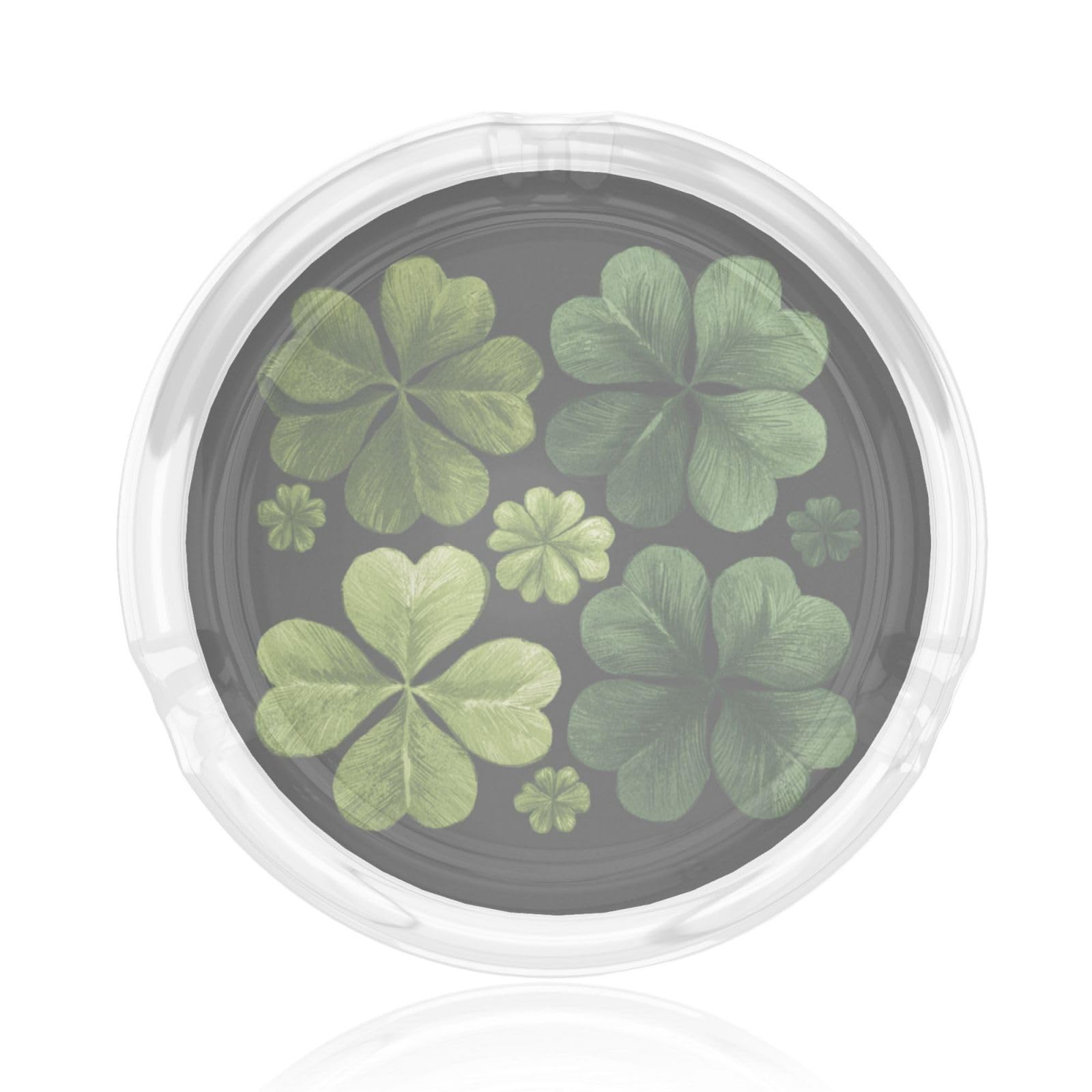 Series Of Four-Leaf Clovers Glass Ashtray For Cigarettes Ash Trays Case For Home Office Decor