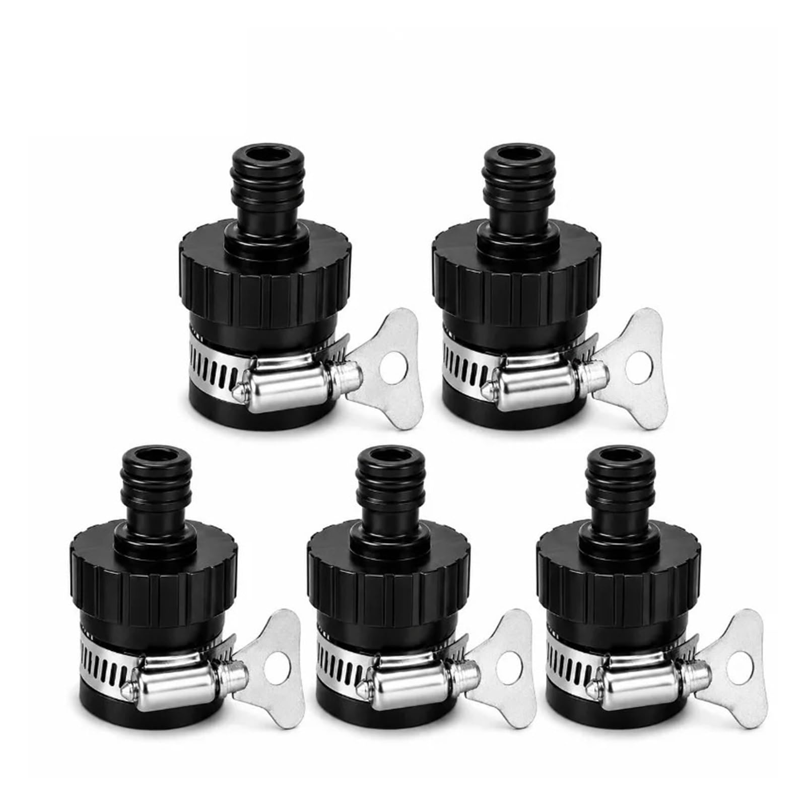 BNGDFDGH Quick Connect Plastic Hose Faucet Adapter Universal Tap Connector Fitting for Garden Irrigation Car Wash Watering Outdoor Home(5pcs)